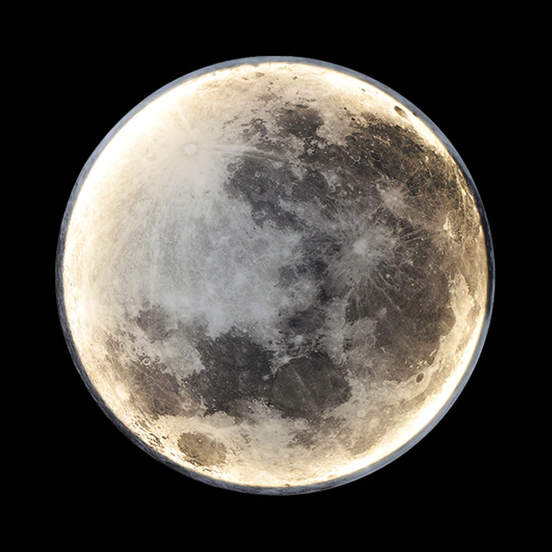 Applique LED avec réglage de luminosité, effet lune et télécommande