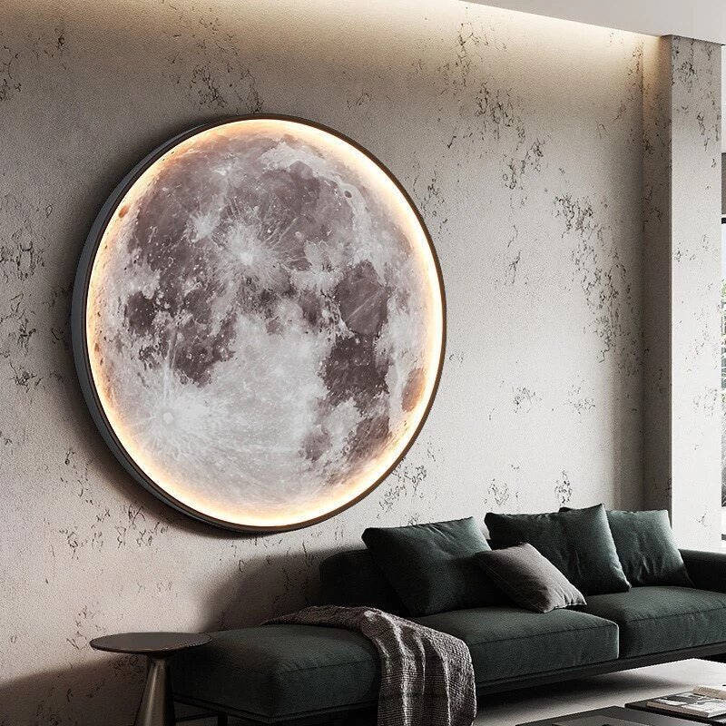 Applique LED avec réglage de luminosité, effet lune et télécommande