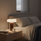 Lampada da tavolo moderna con base in marmo e controllo touch LED