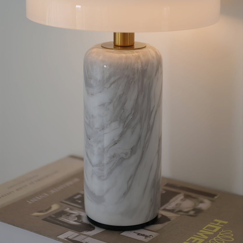 Lampada da tavolo moderna con base in marmo e controllo touch LED