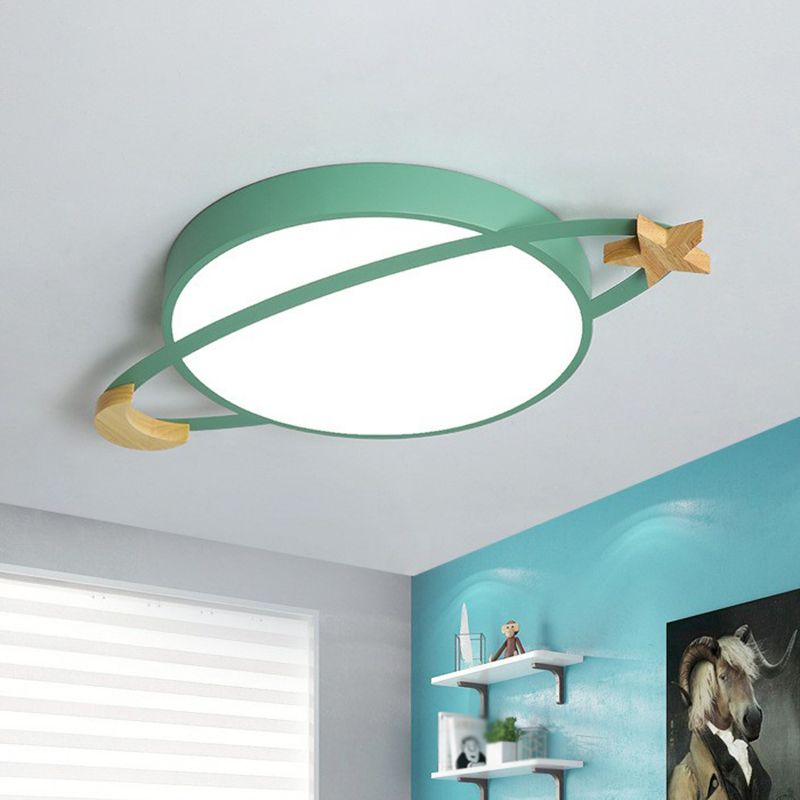 Moderna lampada da soffitto rotonda con illuminazione LED integrata