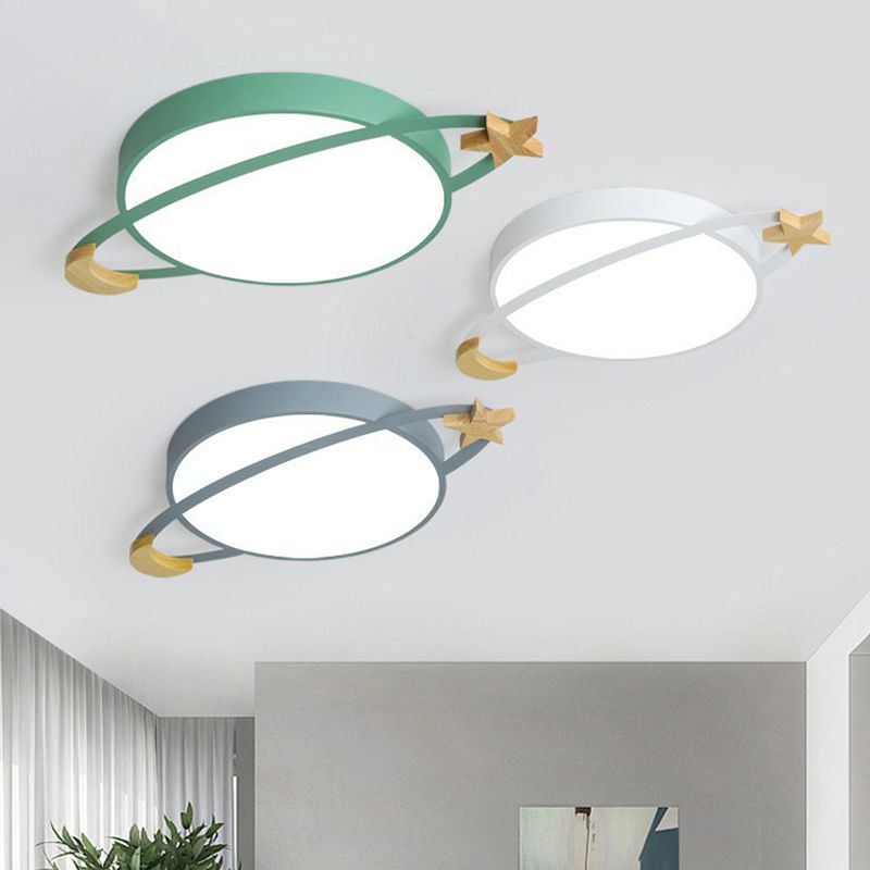 Moderne runde Deckenlampe mit integrierter LED-Beleuchtung