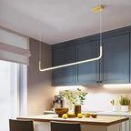 Lampada lineare LED luminosa e regolabile per isola cucina