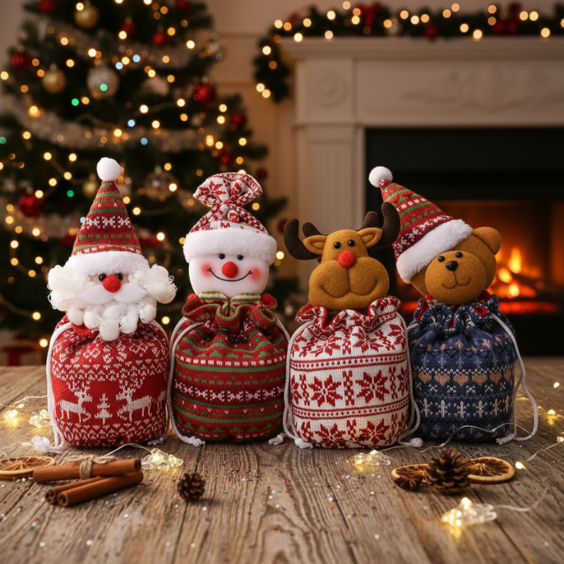 Radosne świąteczne torebki tematyczne