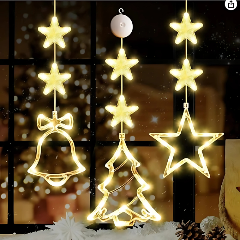 Świąteczne lampki LED do okien – świąteczne, świecące dekoracje