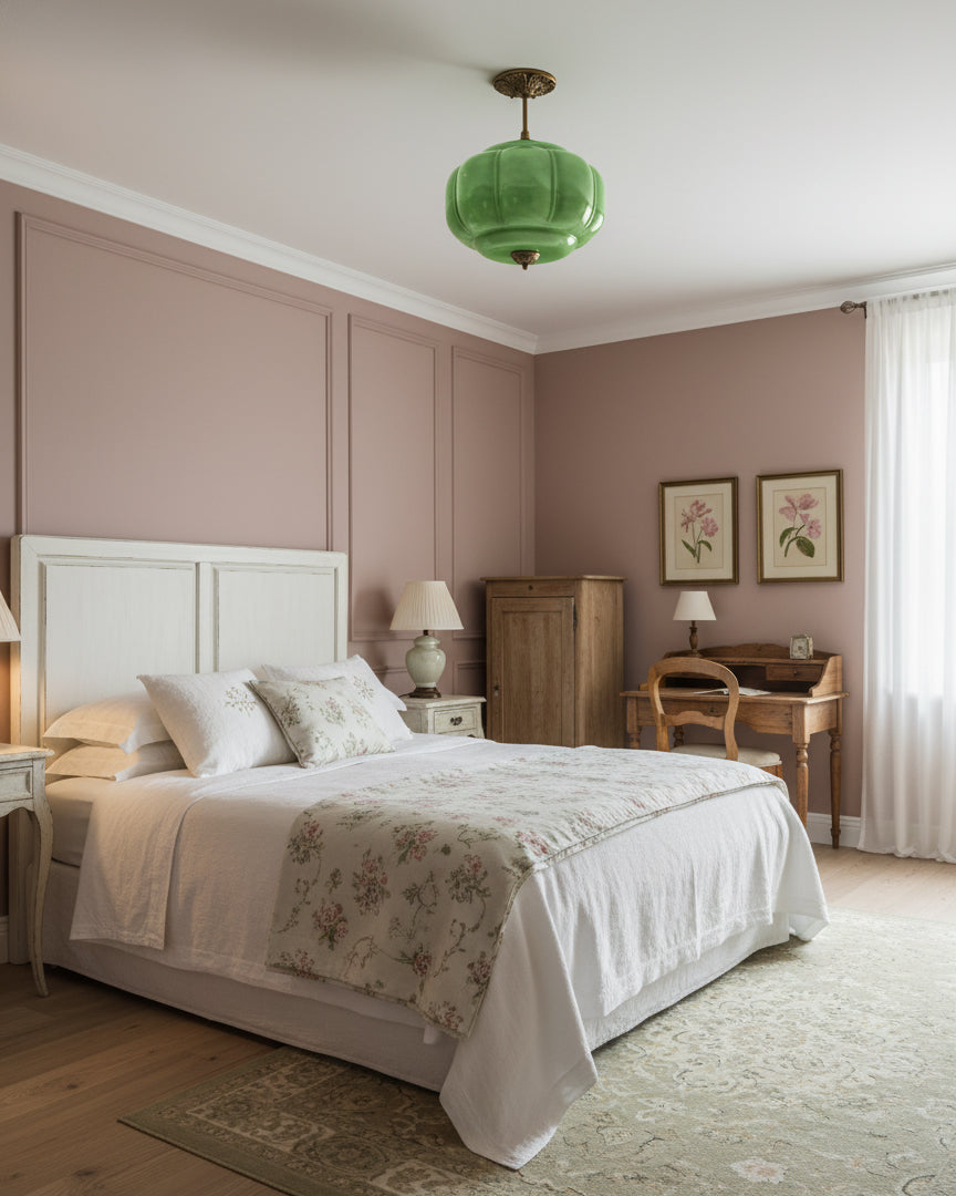 Lampada da soffitto classica dorata in vetro LED