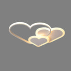 Modern heart-shaped LED ceiling lamp for ambient interior lighting