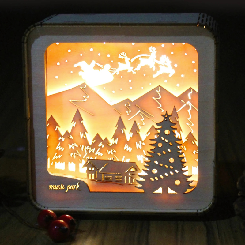 Lampe 3D artistique en bois à fabriquer soi-même