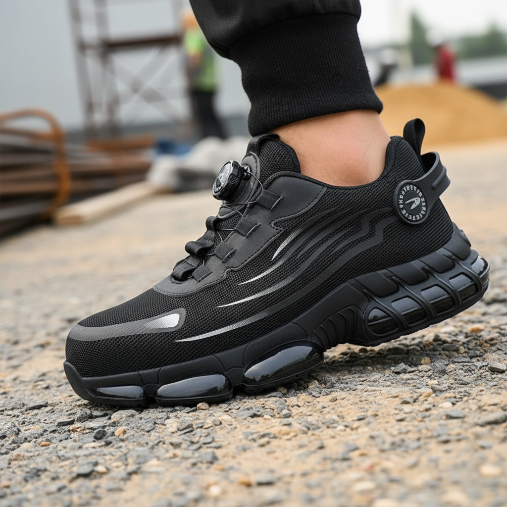 Męskie Buty Robocze Ochronne Wzmocniony Nosek Sznurowane