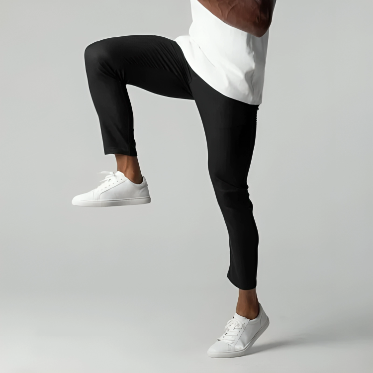 Pantaloni Chino Uomo Taglio Slim con Vita Elastico