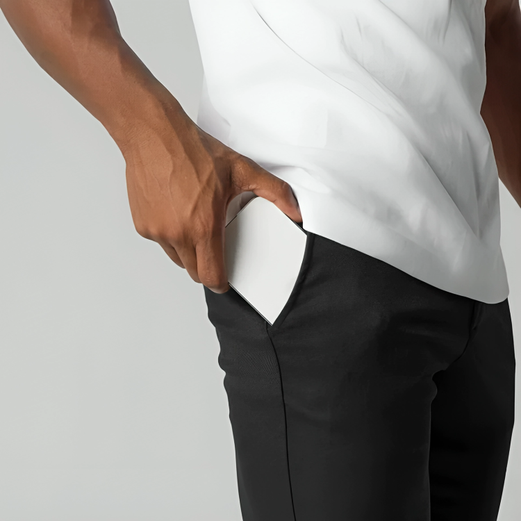Pantaloni Chino Uomo Taglio Slim con Vita Elastico