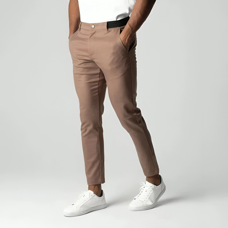 Men's Chino Pants Slim Fit with Elastic Waistband