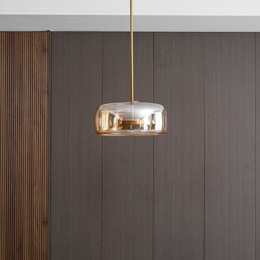 Nowoczesna nordycka lampa sufitowa wisząca czarne szkło styl