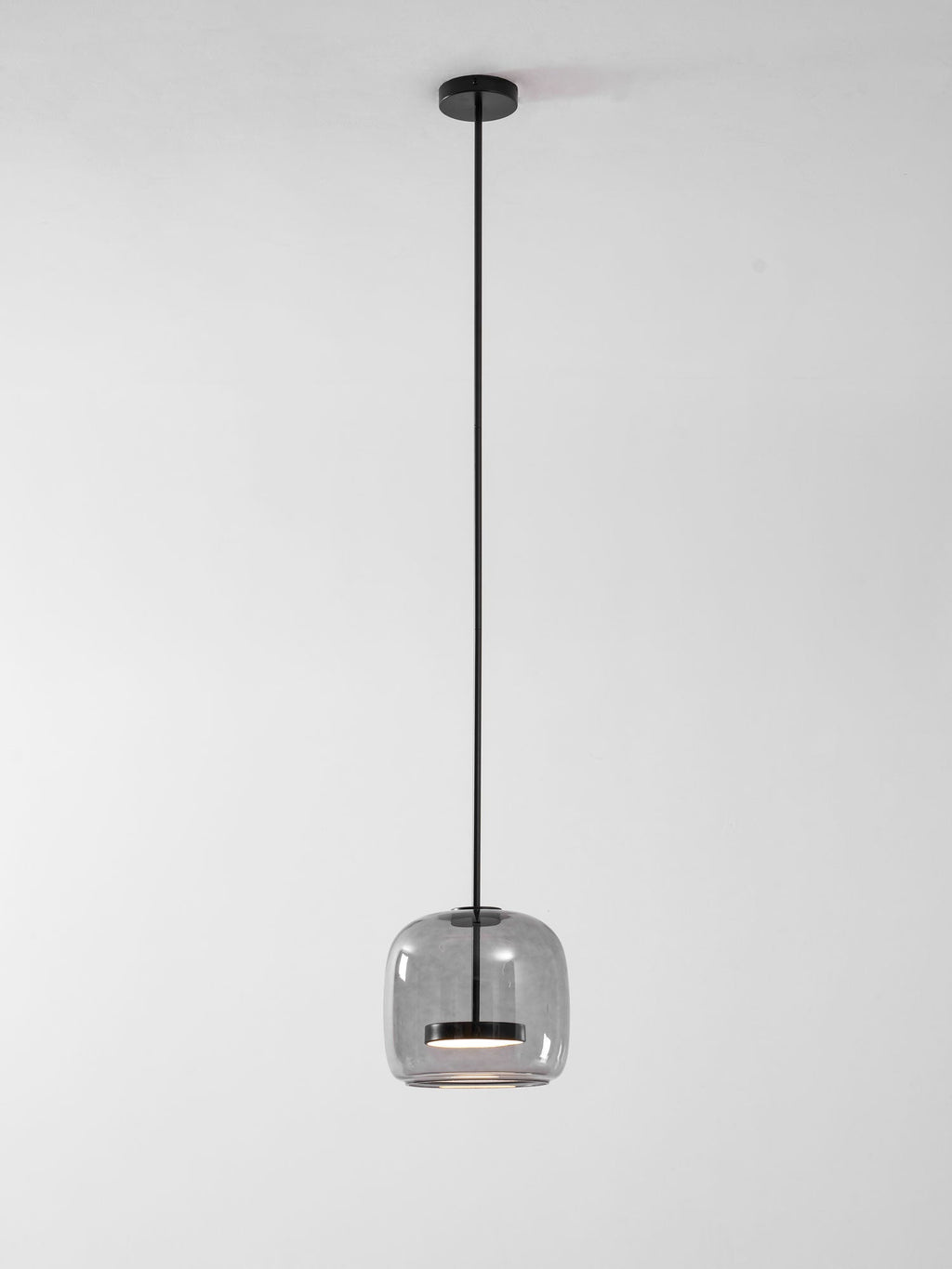 Nowoczesna nordycka lampa sufitowa wisząca czarne szkło styl
