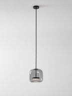 Nowoczesna nordycka lampa sufitowa wisząca czarne szkło styl