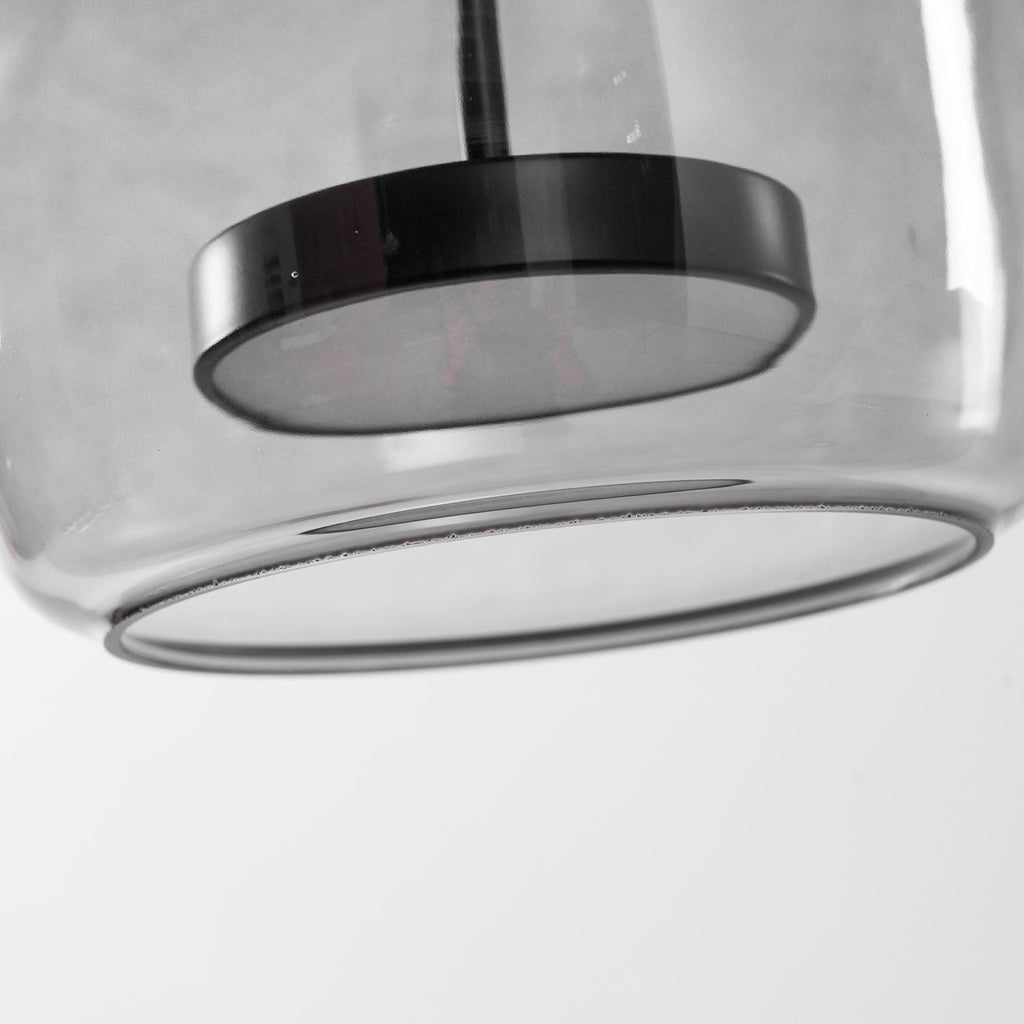Nowoczesna nordycka lampa sufitowa wisząca czarne szkło styl