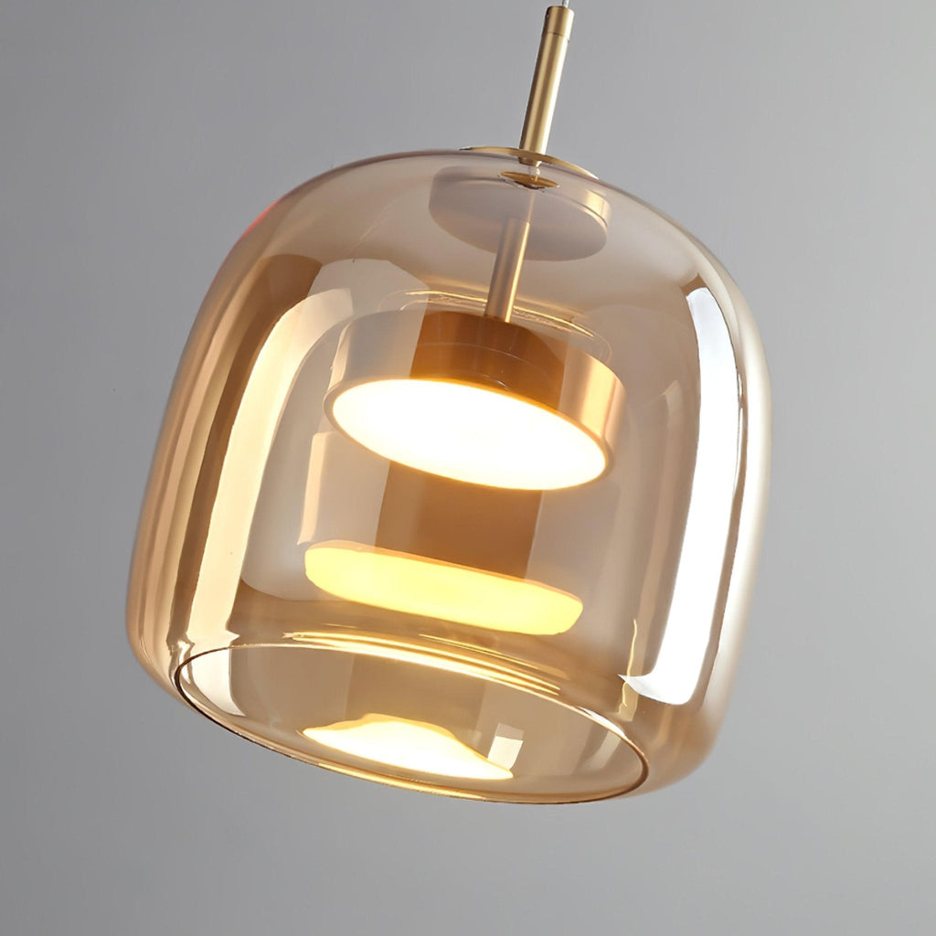 Nowoczesna nordycka lampa sufitowa wisząca czarne szkło styl