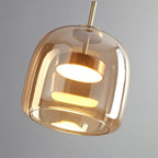 Nowoczesna nordycka lampa sufitowa wisząca czarne szkło styl