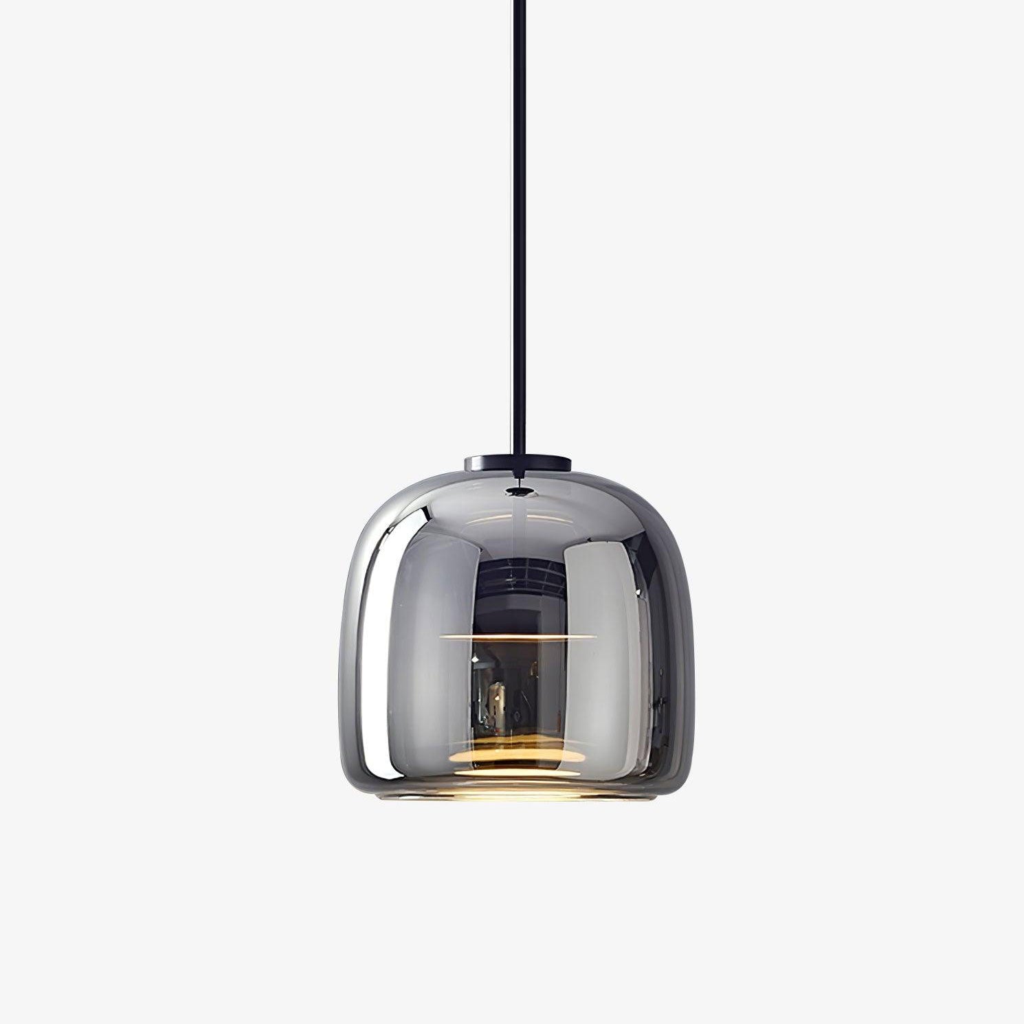 Nowoczesna nordycka lampa sufitowa wisząca czarne szkło styl
