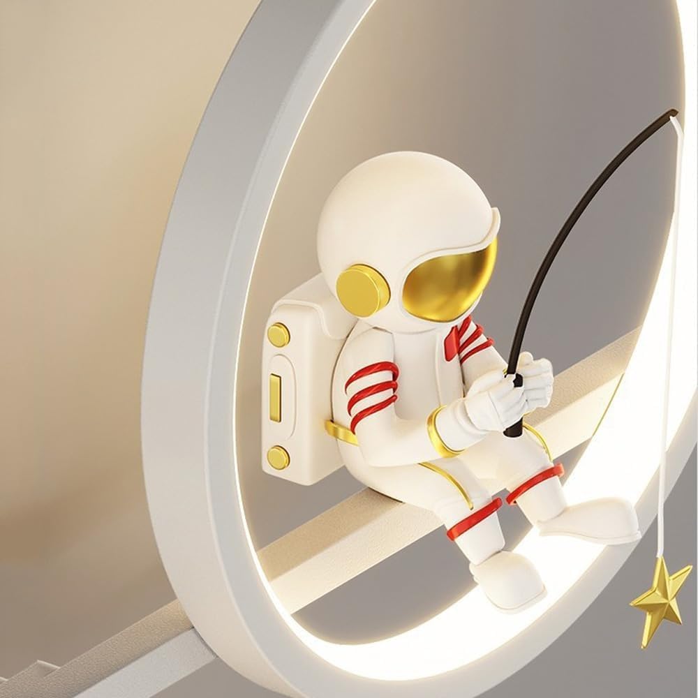 Starry Glow LED wall lamp with warm white light - Child-safe and designed for bedrooms