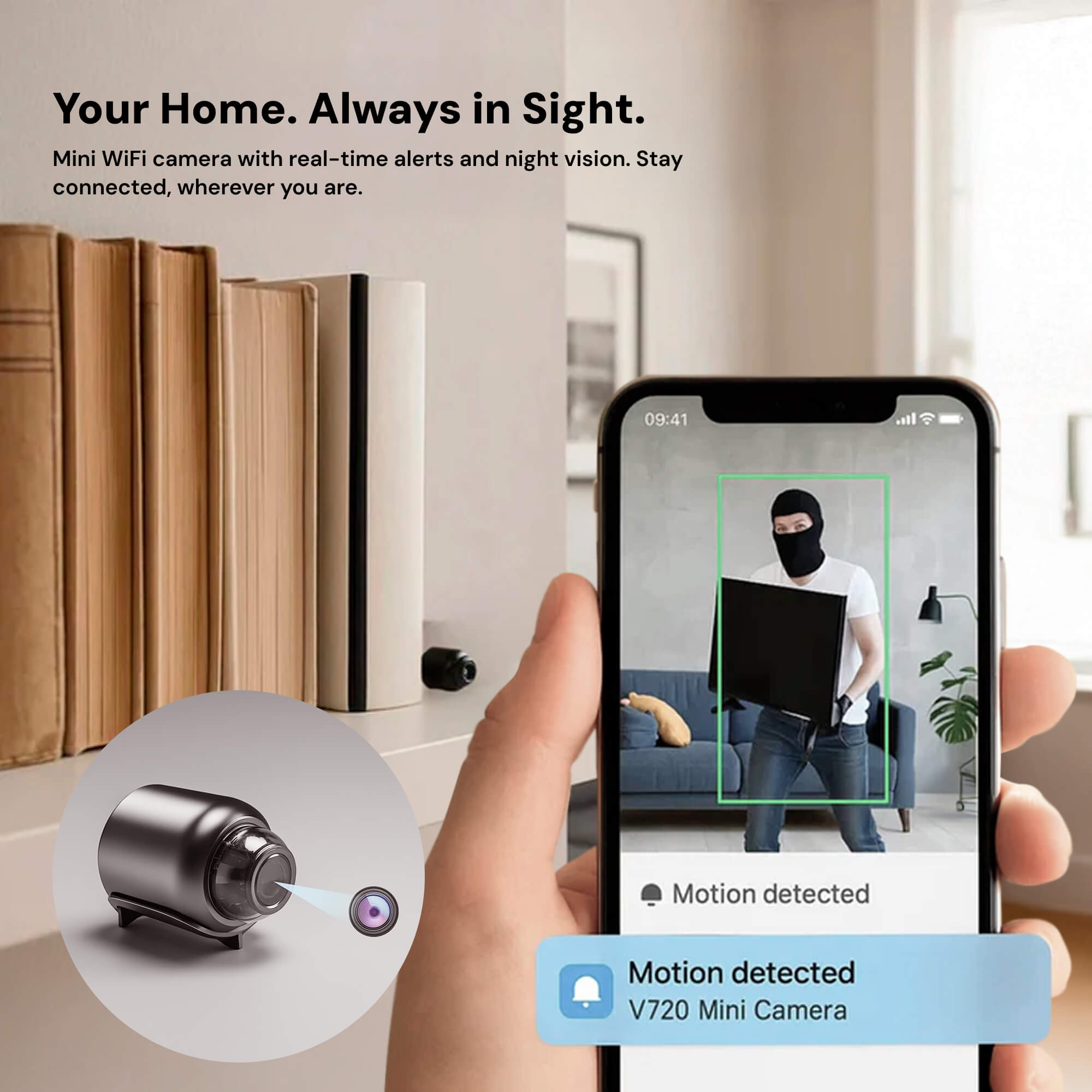Kompaktowa Bezprzewodowa Ukryta Kamera do Monitoringu