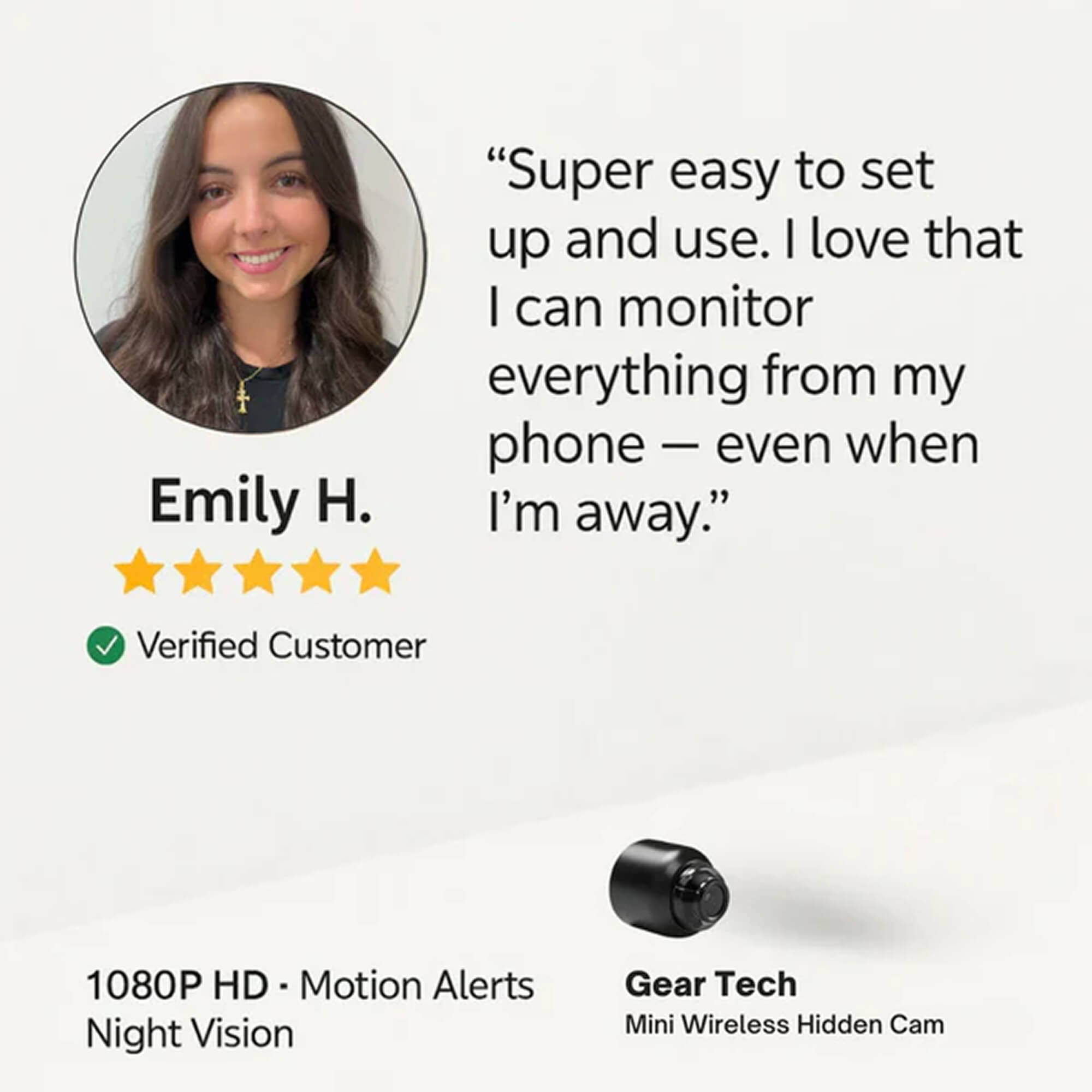 Kompaktowa Bezprzewodowa Ukryta Kamera do Monitoringu