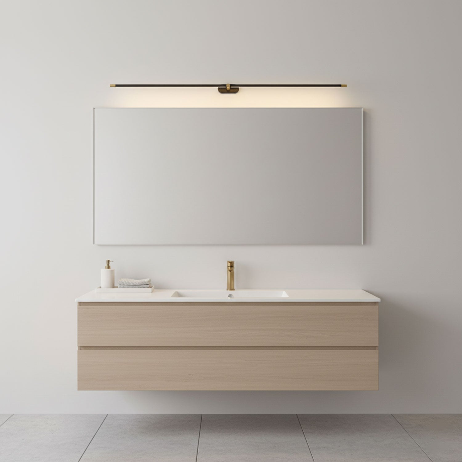 Łazienkowa lampa ścienna LED do lustra Smukły liniowy design