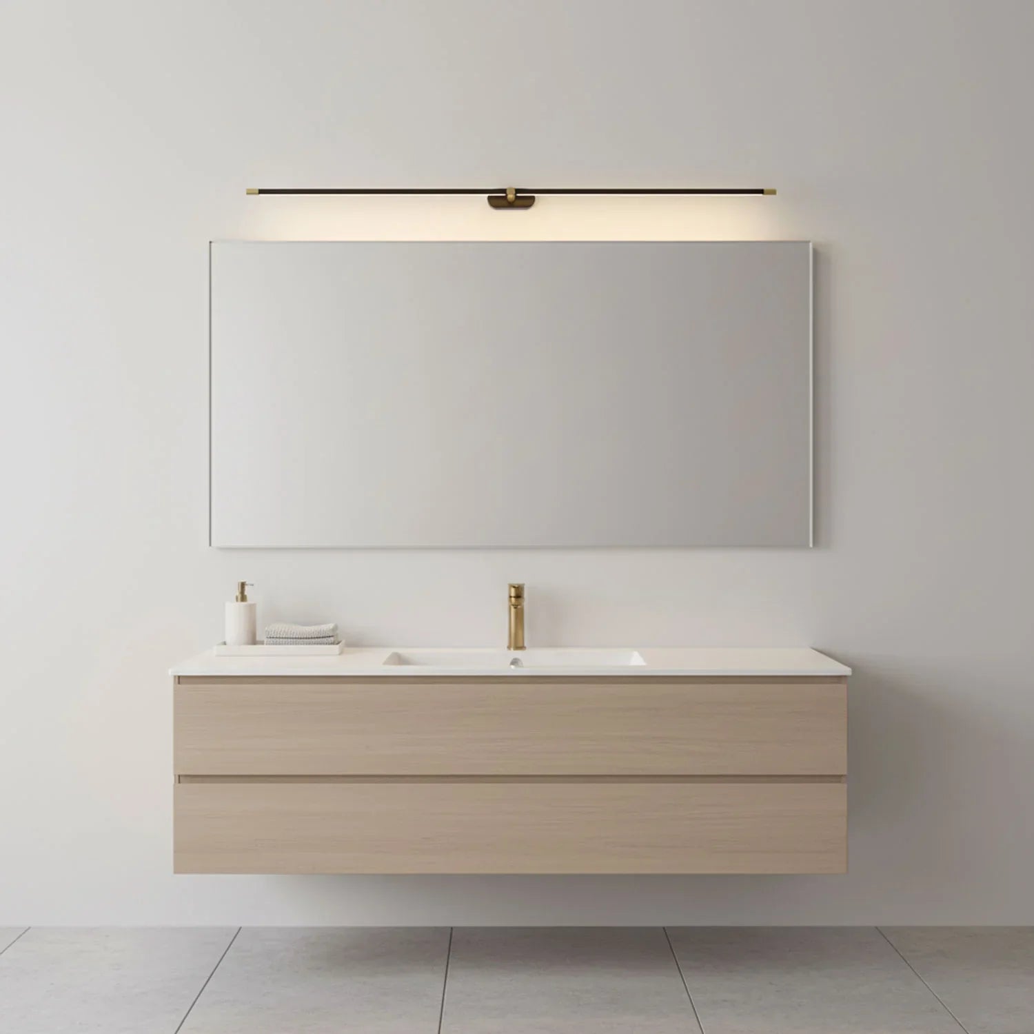 Minimale schlanke LED-Wandleuchte für Badezimmer