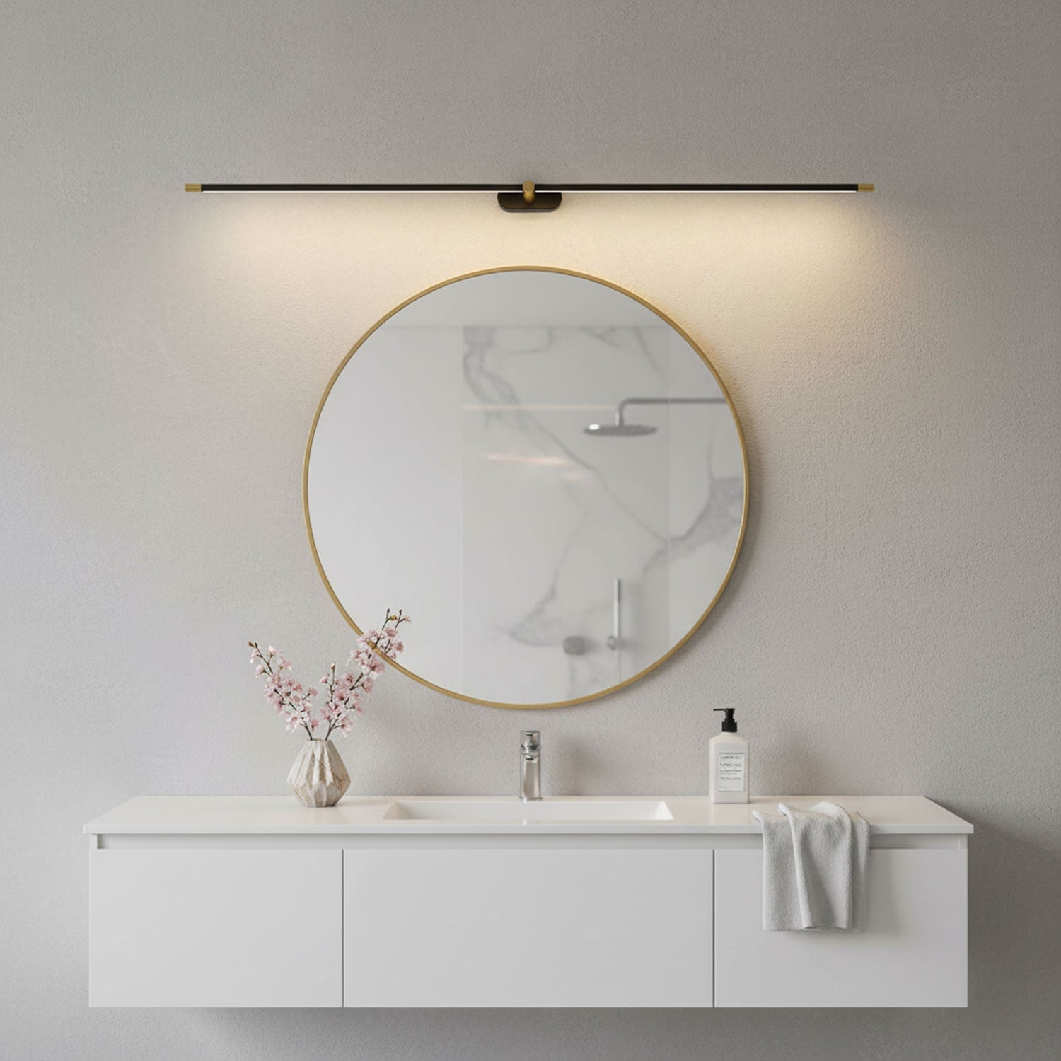Łazienkowa lampa ścienna LED do lustra Smukły liniowy design
