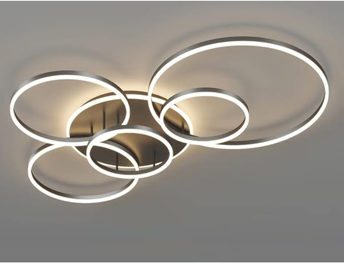 Lampada da soffitto LED rotonda, moderna e nera da incasso – illuminazione per interni