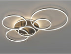 Lampada da soffitto LED rotonda, moderna e nera da incasso – illuminazione per interni