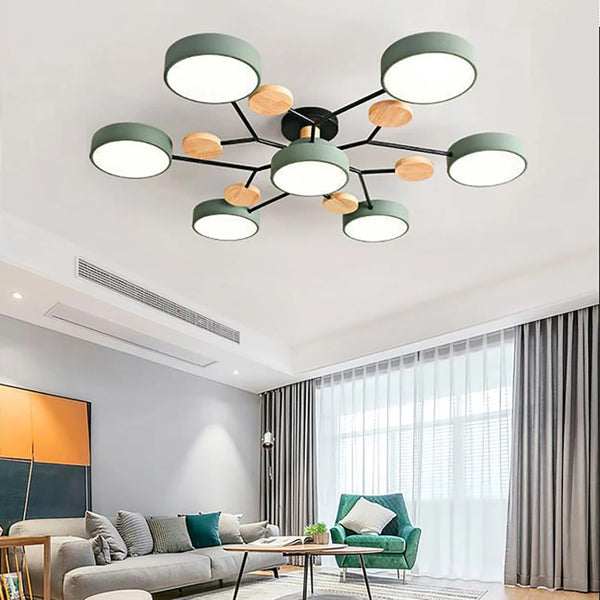 Elegante, moderne Deckenlampe mit handgefertigten Details