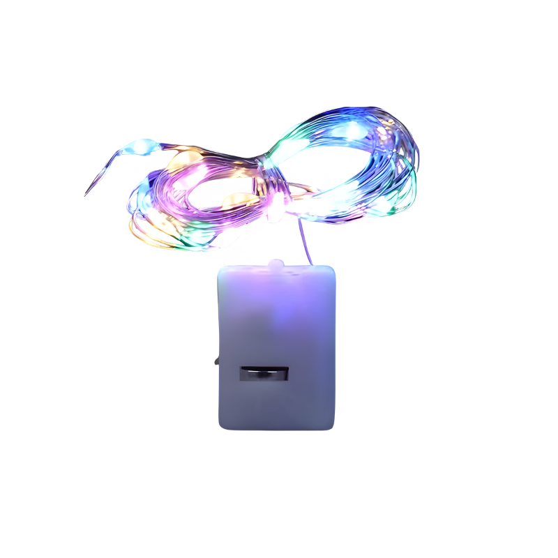 Lampkami choinkowymi w kolorach gradientu