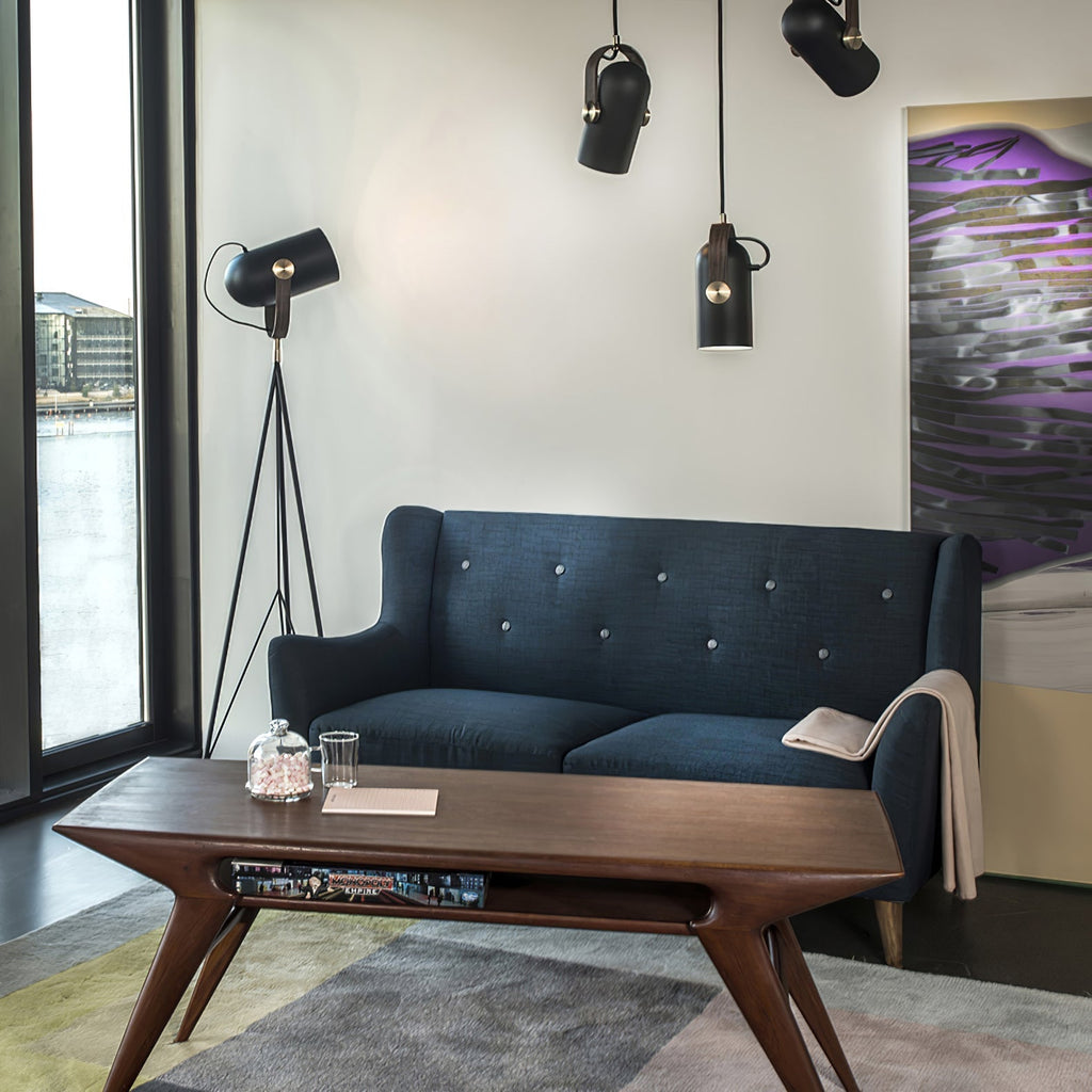 Lampada a sospensione industriale in stile “cannon” per interni loft