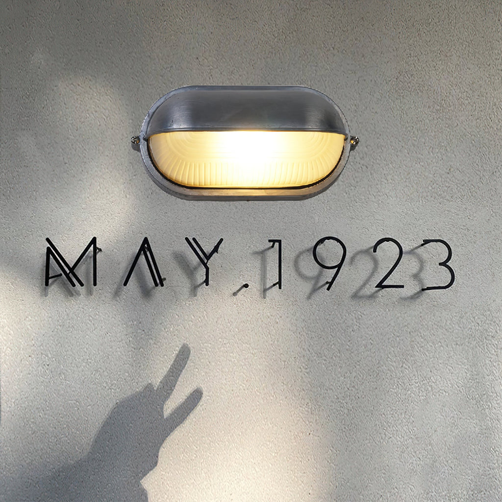 Zewnętrzna przemysłowa lampa ścienna typu bulkhead Owalny design odporny na warunki atmosferyczne