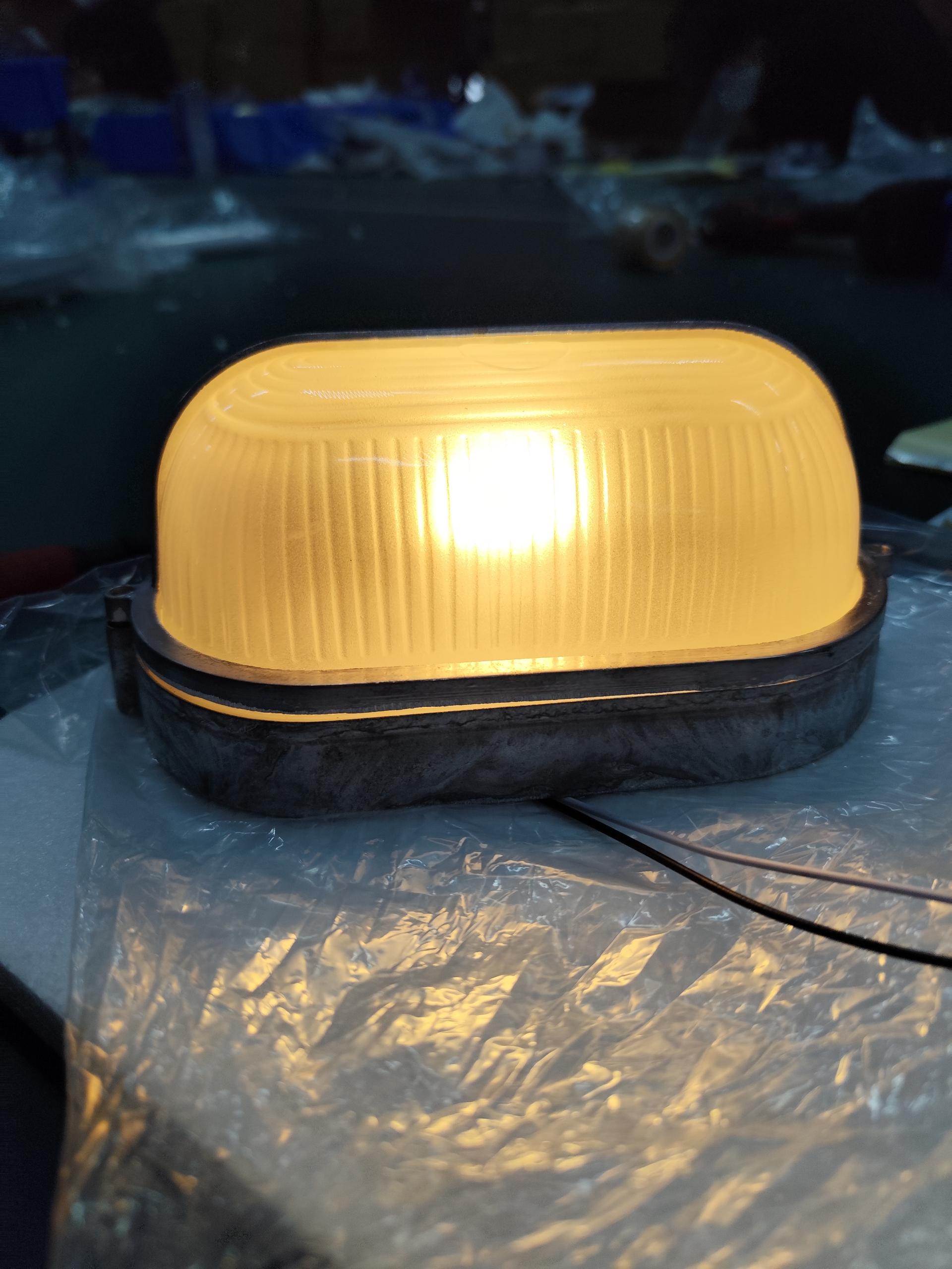 Zewnętrzna przemysłowa lampa ścienna typu bulkhead Owalny design odporny na warunki atmosferyczne