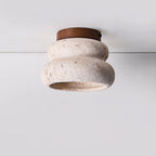 Lampe de plafond élégante en travertin – luminaire LED en pierre naturelle
