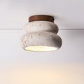 Plafonnier élégant en travertin – luminaire LED en pierre naturelle