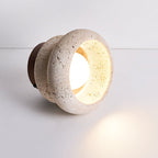 Lampe de plafond élégante en travertin – luminaire LED en pierre naturelle