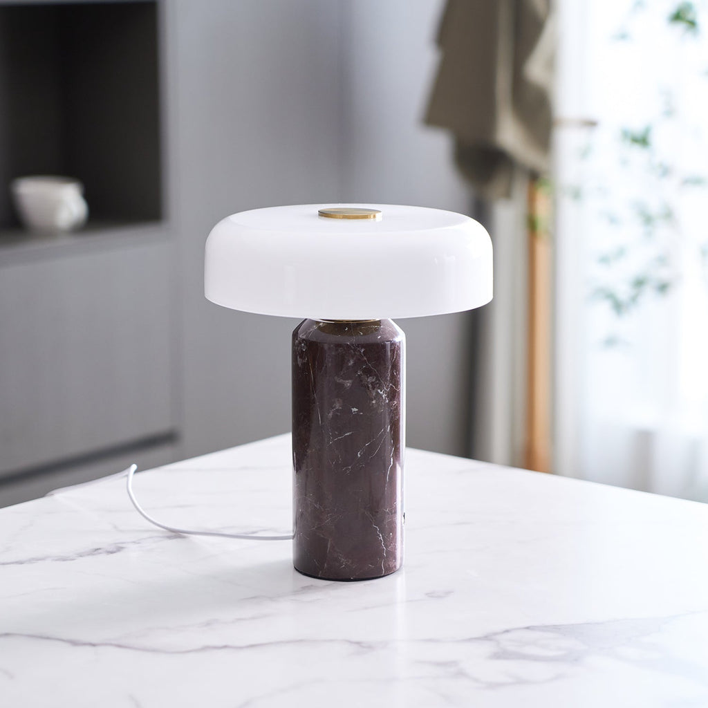 Lampada da tavolo moderna con base in marmo e controllo touch LED