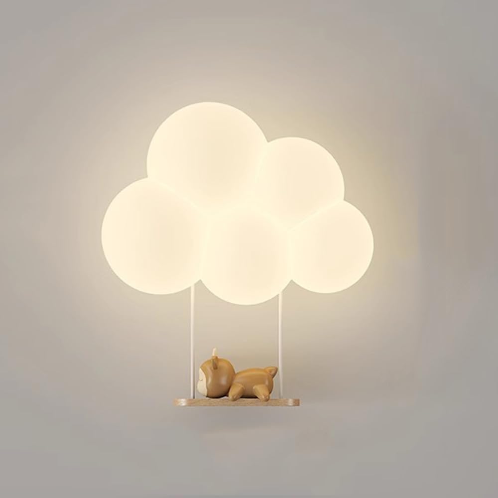 Delikatna lampa LED w kształcie chmury