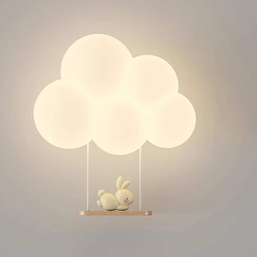 Delikatna lampa LED w kształcie chmury