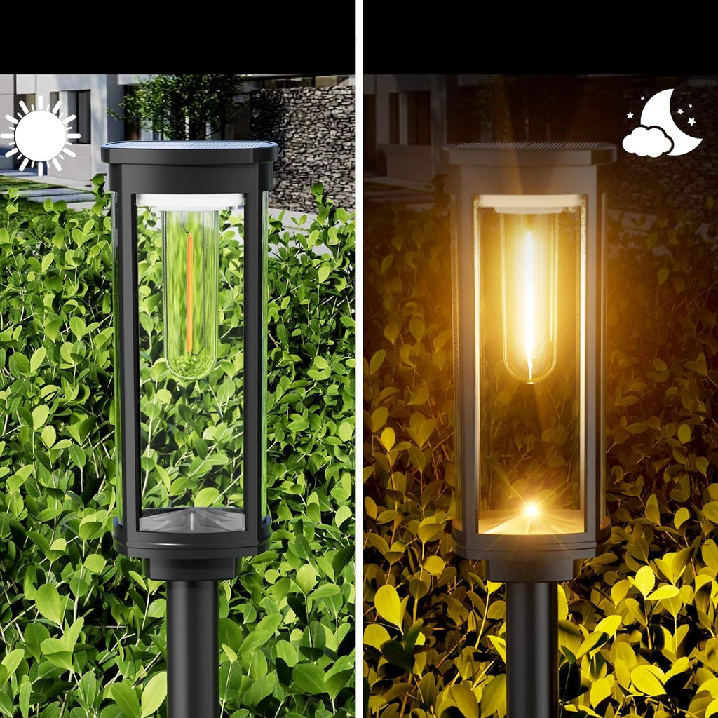 Eleganckie wodoodporne lampiony solarne na zewnątrz