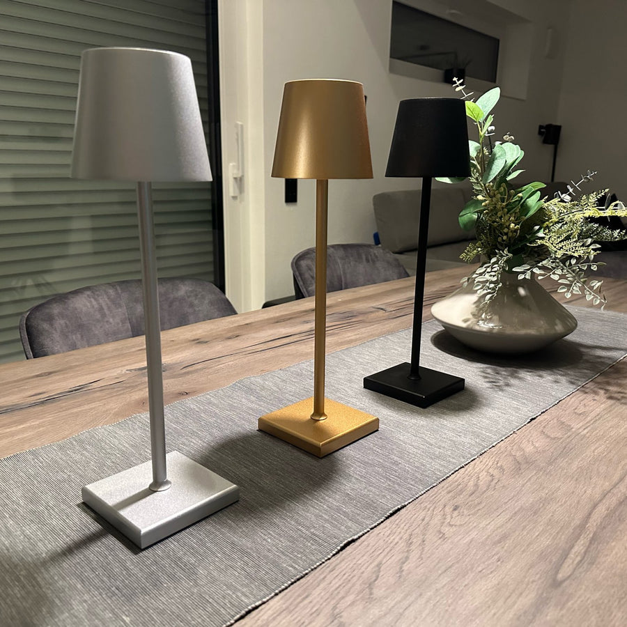 Lampada da tavolo LED scandinava moderna senza fili con funzione dimmer