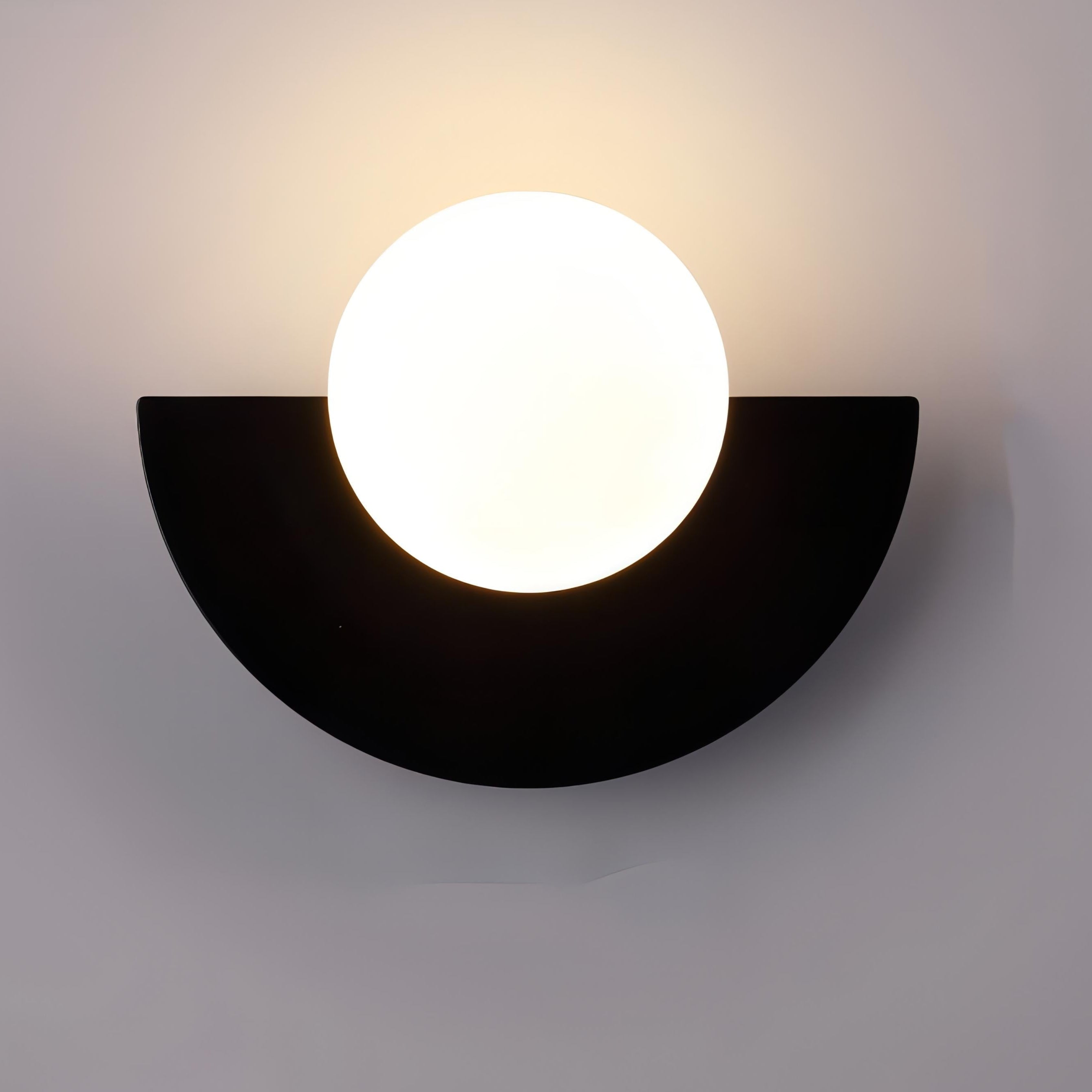Modern crescent-shaped wall sconces – Scandinavian interior lighting