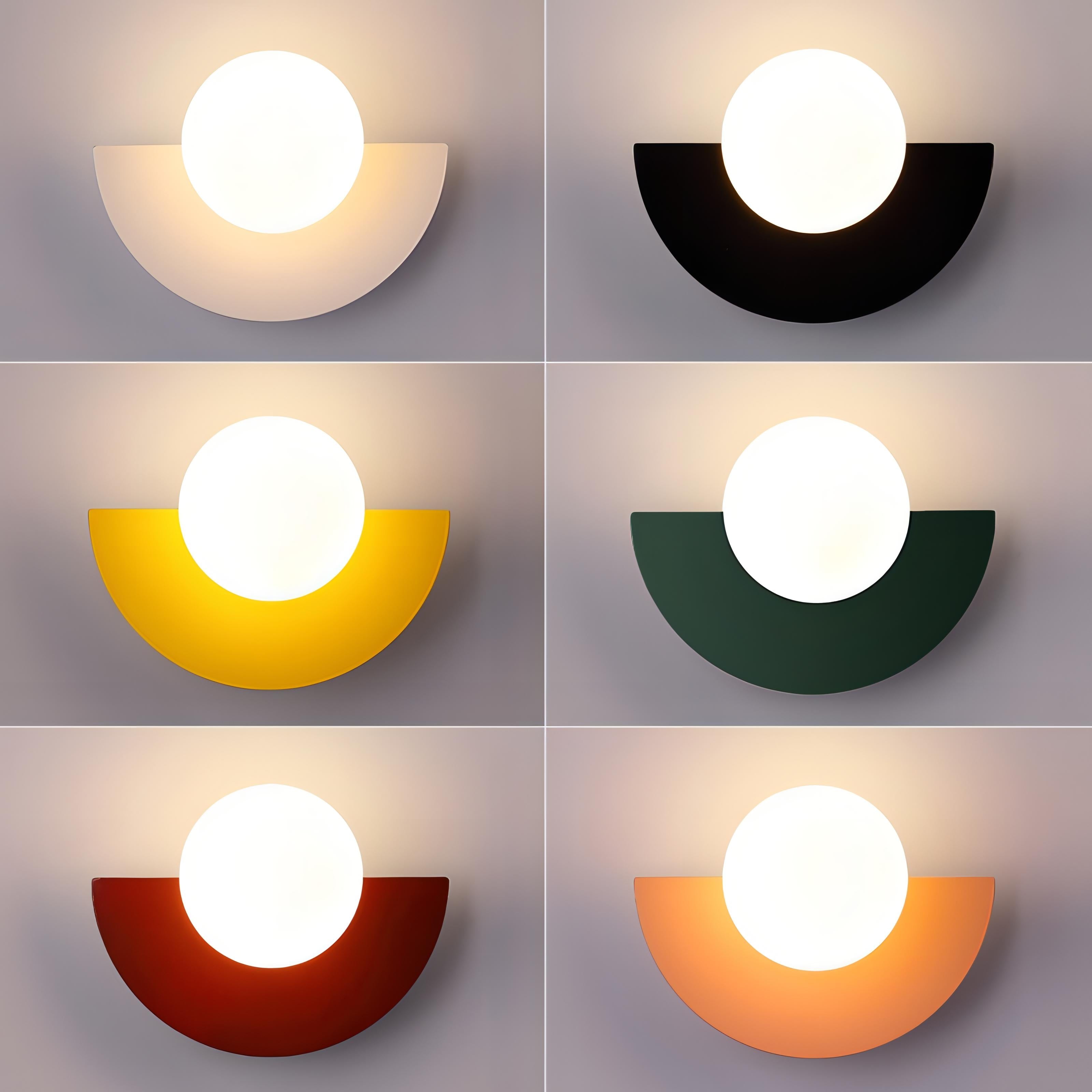 Minimalist energy-saving semi-circular LED wall lamp - perfect for any room