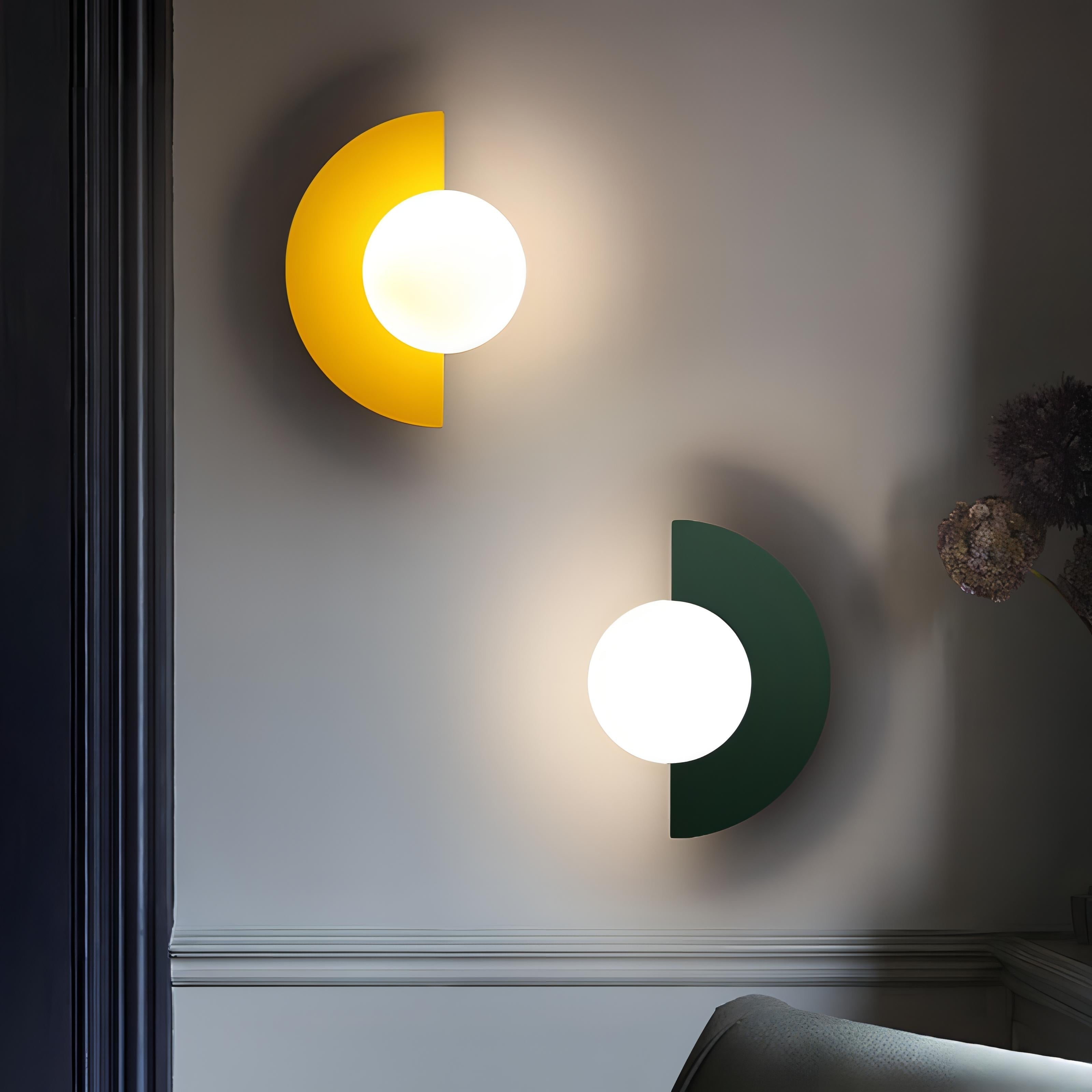 Minimalist energy-saving semi-circular LED wall lamp - perfect for any room