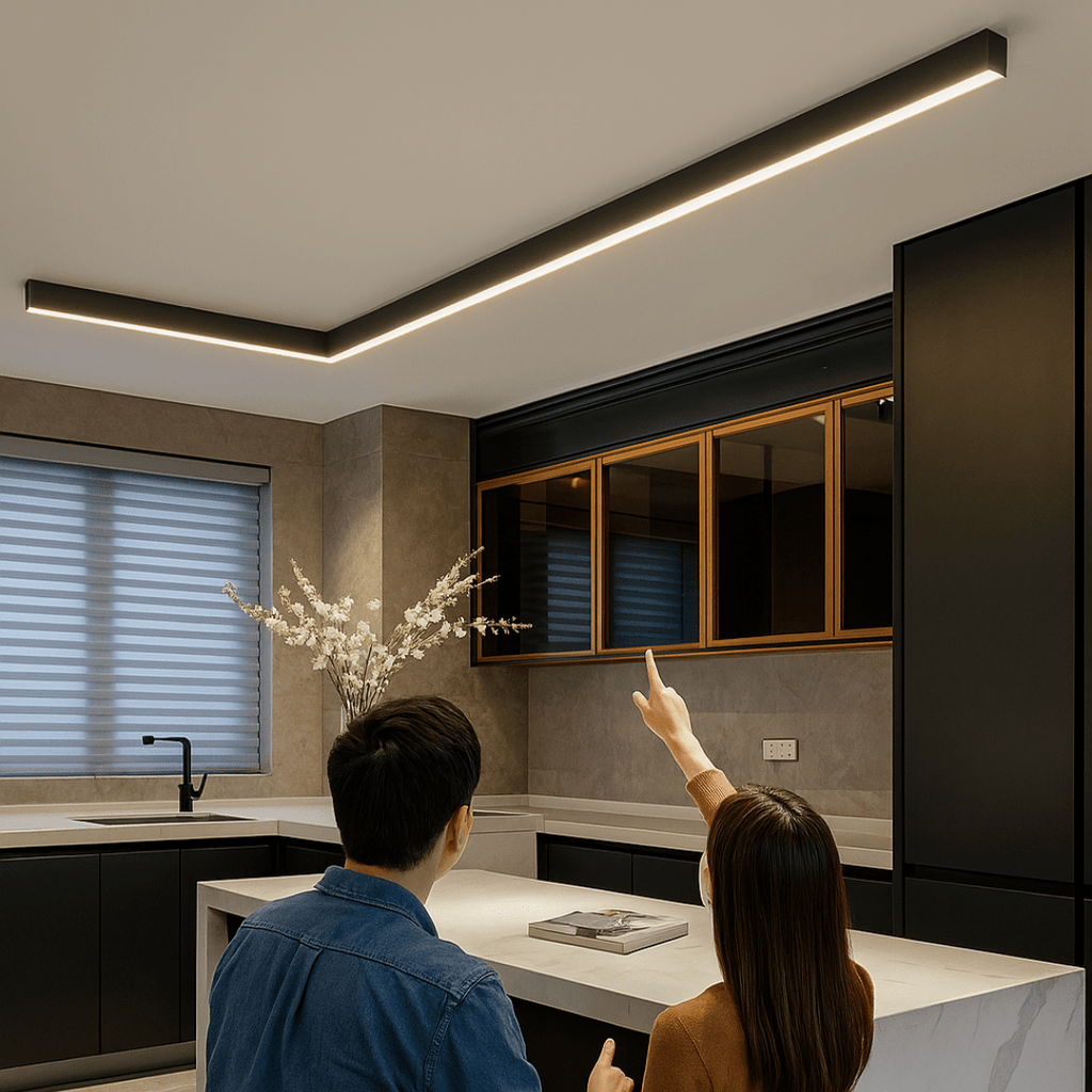 Skandynawska lampa sufitowa LED minimalistyczna jasna