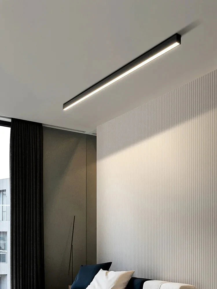 Skandinavische schlanke LED-Deckenleuchte Lineares Innenlicht