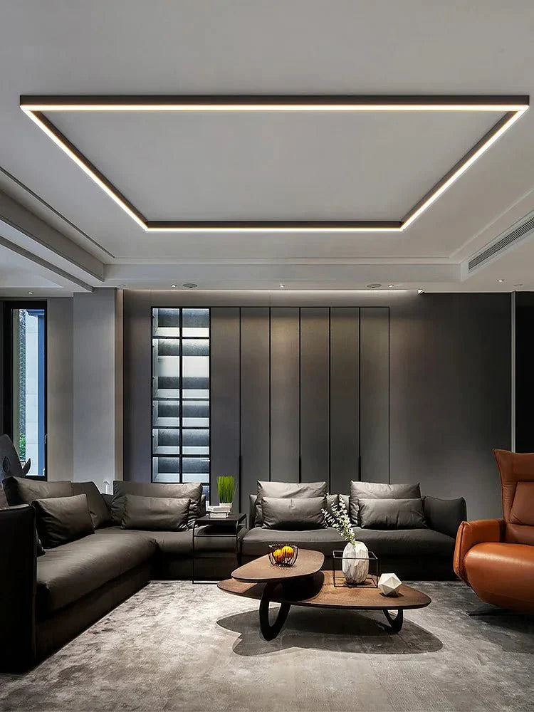 Skandinavische schlanke LED-Deckenleuchte Lineares Innenlicht